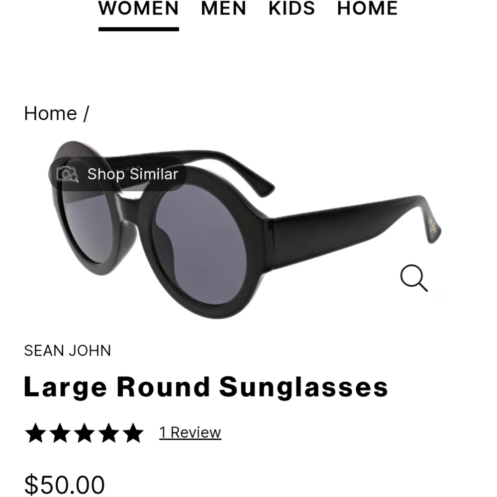 >Sean John< Black Large Round sunglasses